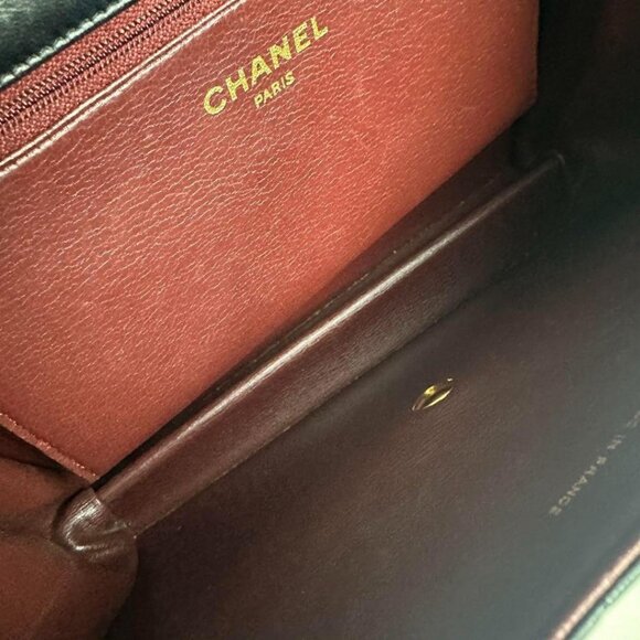 Authentic CHANEL 24K Classic Vintage Single Flap Bag Timeless Chain Purse Black - Picture 10 of 13